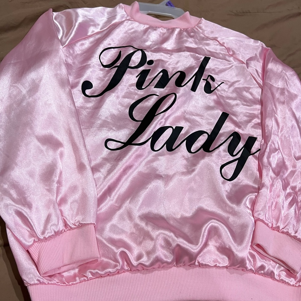 Pink Lady Satin Bomber Jacket - Pink